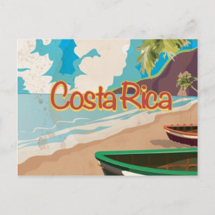 Costa Rica Vintage Reisposter Briefkaart