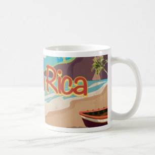 Costa Rica Vintage Reisposter Koffiemok