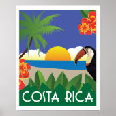 Costa Rica vintage-reisstijl Poster (Voorkant)