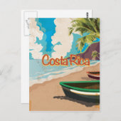Costa Rica Vintage Travel Poster Briefkaart (Voorkant / Achterkant)