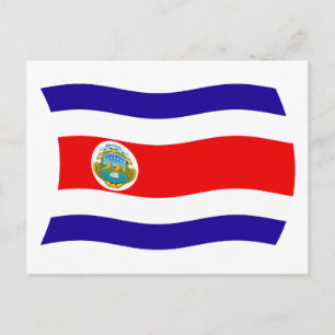 Costa Rica Vlag Ansichtkaart Briefkaart