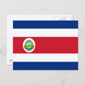 Costa Rica Vlag CR Briefkaart (Voorkant / Achterkant)