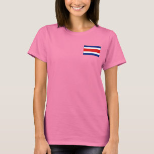 Costa Rica Vlag + Landkaart T-Shirt