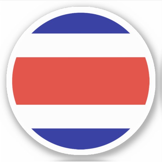 Costa Rica Vlag Ronde Sticker (Voorkant)