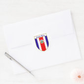 Costa Rica Vlag Shield Ronde Sticker (Envelop)