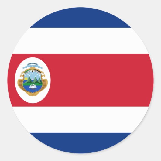 Costa Rica vlag Sticker (Voorkant)