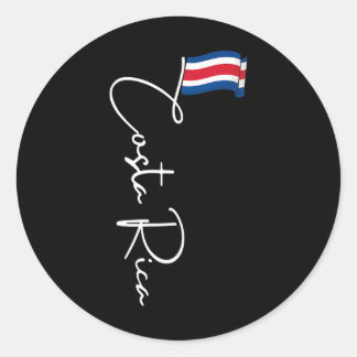 Costa Rica Vlag Vakantie Tropisch Pura Vida Costa Ronde Sticker