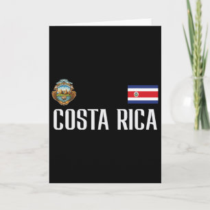 Costa Rica Vlag Voetbal Fan Mannen Vrouwen Kindere Kaart