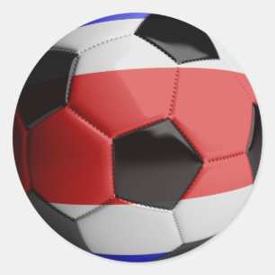 Costa Rica Vlag Voetbal Ronde Sticker