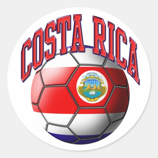 Costa Rica Voetbal Sticker (Voorkant)