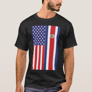 Costa Rica VS Vlag Amerikaans Vida Costa Ricaans L T-shirt