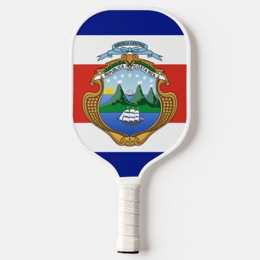 Costa Rica (wapen/vlag) Pickleball Paddle (Achterkant)