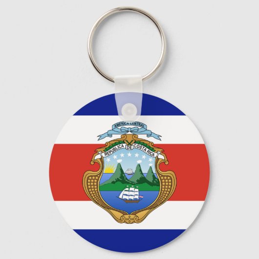 Costa Rica (wapen/vlag) Sleutelhanger (Voorkant)