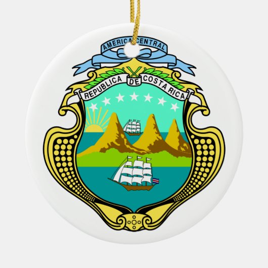 Costa Rica wapenschild Keramisch Ornament (Voorkant)