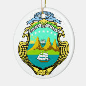Costa Rica wapenschild Keramisch Ornament (Links)