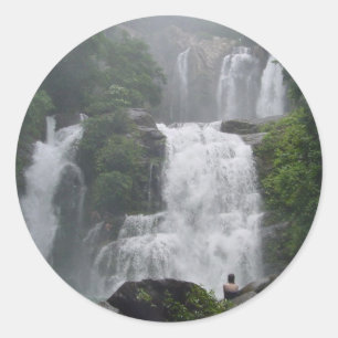 Costa Rica Waterval Ronde Sticker