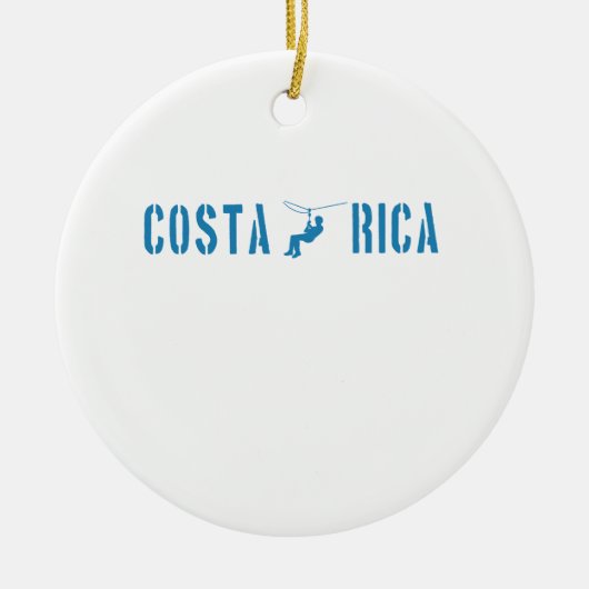 Costa Rica Zip Lining Keramisch Ornament (Voorkant)