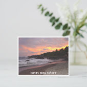Costa Rica Zonsondergang op het strand Briefkaart (Staand voorkant)