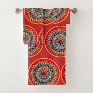 Costa Ricaan Oxcartwheel Kunst Bad Handdoek