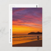 Costa Ricaans stel zonsondergang Briefkaart (Voorkant / Achterkant)