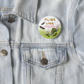 Costa Ricaanse Pura Vida Tree Frog Button (In situ)