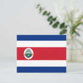 Costa Ricaanse vlag, vlag van Costa Rica Briefkaart (Staand voorkant)