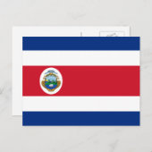 Costa Ricaanse vlag, vlag van Costa Rica Briefkaart (Voorkant / Achterkant)