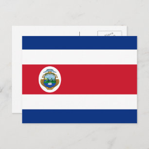 Costa Ricaanse vlag, vlag van Costa Rica Briefkaart