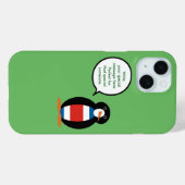 Costa Rican Civil Ensign Flag Talking Mr Penguin Case-Mate iPhone Case (Achterkant (horizontaal))