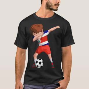 Costa Rican Dabbing Soccer Boy Costa Rica Flag Foo T-shirt
