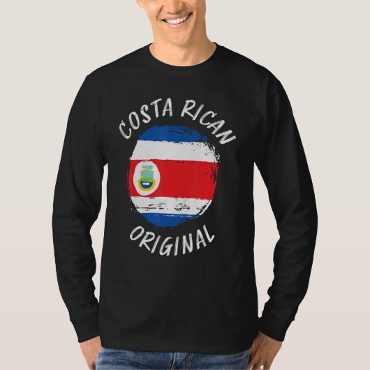 Costa Rican Original Tico Roots Costa Rica Flag T-shirt (Voorkant)