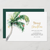 Costal Palm Tree Holiday Moving Announcement Aankondiging (Voorkant / Achterkant)