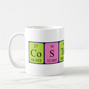Costantino nom de table périodique mug