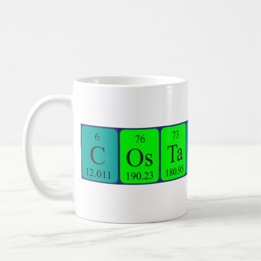 Costantino nom de table périodique mug (Gauche)