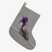 Costa's kolibrie grote kerstsok (Voorkant (Hangend))