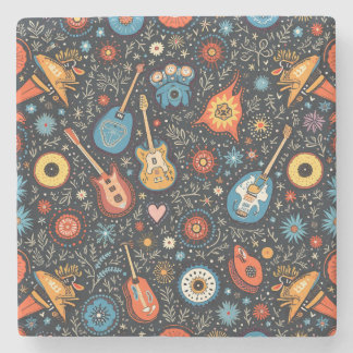 coster van een rockfestival stenen onderzetter