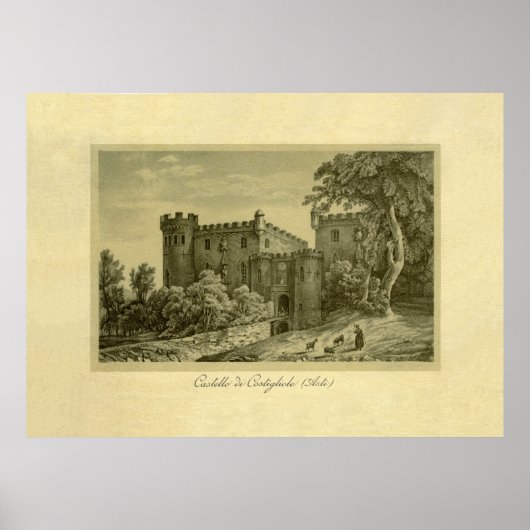 Costigliole d'Asti , Piemonte, Italië Poster (Voorkant)