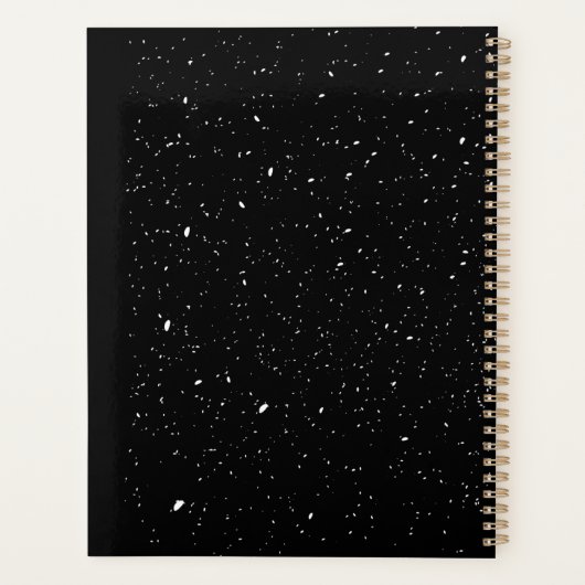 Costomazable traditioneel zwart-wit planner (Achterkant)