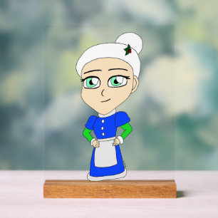 Costume bleu Mme Claus Chibi