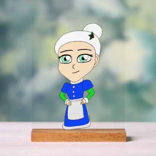 Costume bleu Mme Claus Chibi (Neutre)