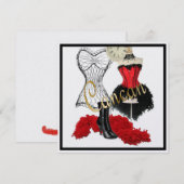 Costume cancan 1 Invitation (Devant / Derrière)