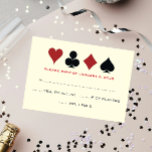 Costume de carte de poker Las Vegas Black Cream We<br><div class="desc">Éblouissez vos invités en leur envoyant ces fabuleuses cartes de poker noir,  blanc crème et rouge costume carte RSVP avec leur invitation. Ils attendront avec impatience ce mariage incontournable !</div>