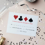 Costume de carte de poker Las Vegas Noir Blanc Mar<br><div class="desc">Éblouissez vos invités en leur envoyant ces fabuleuses cartes de jeu de poker noir,  blanc et rouge costume carte RSVP avec leur invitation. Ils attendront avec impatience ce mariage incontournable !</div>