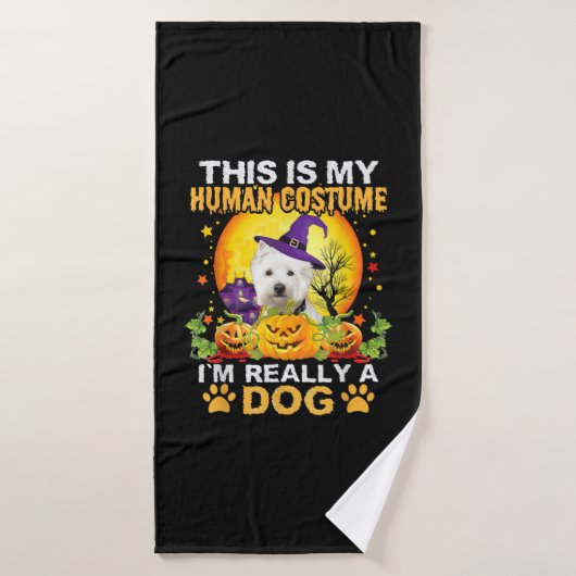 Costume de chien d'Halloween (Serviette de bain)