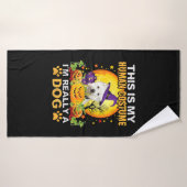 Costume de chien d'Halloween (Serviette de bain)