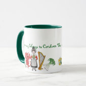 Costume de Gallois, emblèmes, tasse de café à (Devant gauche)