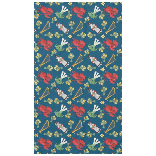 Costume de Gallois et emblèmes, nappe bleue de (Devant)