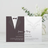 Costume de mariée mariage et invitation à la robe  (Debout devant)