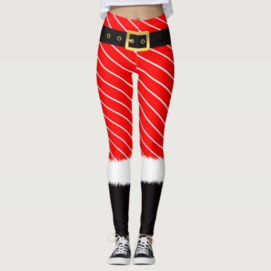 Costume de Noël leggings couleur rouge (Devant)
