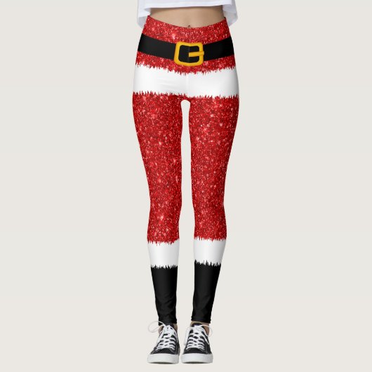 Costume de Noël Parties scintillant Leggings de No (Devant)